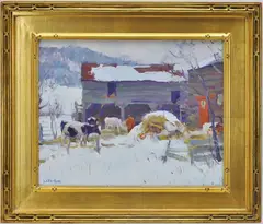Catskill Barn by Harry Leith-Ross, Oil on board, sold Mar 2026