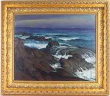 New England Coast by George Sotter, Oil on canvas, sold Mar 2026