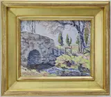 Center Bridge by Kenneth R. Nunamaker, Oil on board, sold Mar 2026
