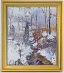 Untitled by Walter Emerson Baum, Oil on board, sold Mar 2026