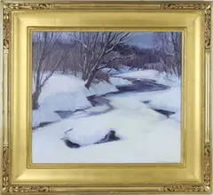 Frozen Stream by Emile Albert Gruppe, Oil on canvas, sold Mar 2026