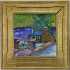 Little Cottage, Lahaska, by Joseph Barrett, oil on canvas, sold Mar 2026