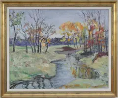 Autumn Trees by Walter Emerson Baum, Oil on canvas, sold Mar 2026