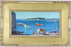 Three Boats by Harry Leith-Ross, Oil on board "Three Boats", sold Mar 2026