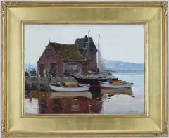 Newcomb Macklin Frame by Anthony Thieme, Oil on board, sold Mar 2026