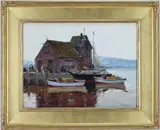 Newcomb Macklin Frame by Anthony Thieme, Oil on board, sold Mar 2026