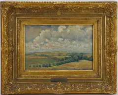 Untitled by Eugen Bracht, oil on board, sold Mar 2026