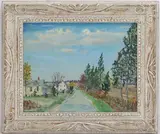 Trumbauersville Road by Walter Emerson Baum, Oil on board, sold Mar 2026