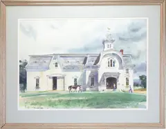 Morgan Horse Farm by Ranulph Bye, Watercolor, sold Mar 2026