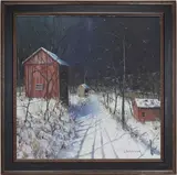 Passing Through Point Pleasant by Christopher G. Willett, oil on canvas, sold Mar 2026