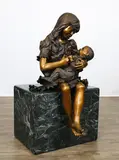 Little Mother by H. Blair Muhlestein, Bronze sculpture, sold Mar 2026