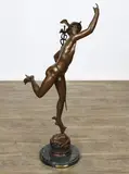 Flying Mercury by Benedetto Boschetti, Patinated bronze sculpture, sold Mar 2026