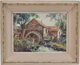 Auchy's Mill, Milford Square by George A. Newman, Oil on board "Auchy's Mill, sold Apr 2026