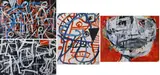 Indigenous Peoples Cave Art on Paper by Louis Tavelli, Oil on paper and mixed media/collage, sold Apr 2026