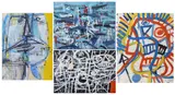 Faces by Louis Tavelli, Oil on paper and mixed media/collage, sold Apr 2026