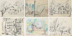 Untitled by Wolfgang Roth, Mixed media and ink drawings (6), sold Apr 2026