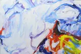 White Dance II by John Gwinn, Oil on treated canvas on wood, sold Apr 2026