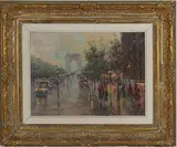 Une avenue à Paris by Pierre Deschamps, Oil on board, sold May 2026