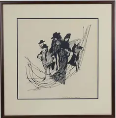 Untitled by Jacob Landau, Woodcut with inscription, sold May 2026