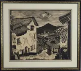 Santa Veracruz by Carl Lewis Pappe, Woodblock print, sold May 2026
