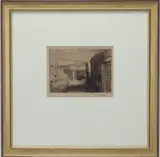 Railroad Trestle by Frederick William Harer, Etching, sold May 2026