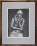 Young Widow by Julius T. Bloch, Etching "Young Widow", sold May 2026
