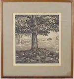 Beyond the Pine by Luigi Lucioni, Engraving, sold May 2026