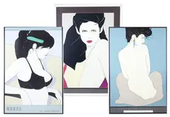 Untitled by Patrick Nagel, Lithographs/posters from artist Patrick Nagel's Playboy series (3), sold May 2026