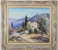 Untitled by Lucien Potronat, Oil on board, sold May 2026