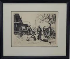Point Mugu by Lionel Barrymore, Engraving, sold May 2026