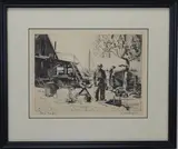 Point Mugu by Lionel Barrymore, Engraving, sold May 2026