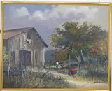 Apple Picking by Arnold Vail, Oil on board, sold May 2026
