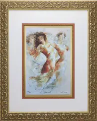 Golden Mask by Gary Benfield, Lithograph print of Gary Benfield's "Golden Mask", sold May 2026