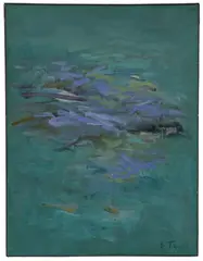 Abstract Landscapes by Louis Tavelli, Oil on canvas, sold May 2026