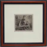 Book Worm by Frederick Harer, Etching "Book Worm", sold May 2026