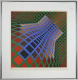 Geometric Descent by Victor Vasarely, Silkscreen, sold Jun 2026