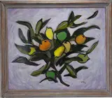 Citrus Branch by Emlen Pope Etting, Jr., Oil on canvas "Citrus Branch", offered Jun 2026