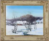 Gray Day by Walter Emerson Baum, Oil on board, sold Jun 2026
