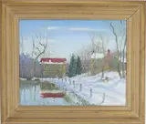 Mensch's Mill by Walter Emerson Baum, Oil on canvas, sold Jun 2026