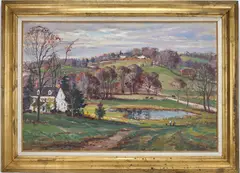 Untitled by Wayne Beam Morrell, Oil on board, sold Jun 2026