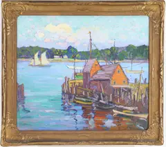 The Summer Sea, by Fern Isabel Kuns Coppedge, Oil on board, sold Jun 2026