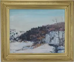 Lehigh Hills by Walter Emerson Baum, Oil on board, sold Jun 2026
