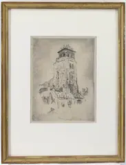 St. Germaine des Pres, Paris by John Marin, Etching, sold Jun 2026