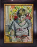 Untitled by Arthur Beecher Carles Jr., Oil on canvas under glass, sold Jun 2026