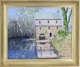 Newcastle Mill, Doylestown, Pa by Christopher G. Willett, Oil on board "Newcastle Mill, sold Jun 2026
