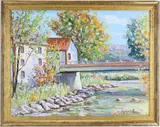 Morning, Carversville Pa, Bucks County Pa by Christopher G. Willett, Oil on board, sold Jun 2026