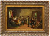 The School Lesson by Carl Hertel, Oil on canvas, sold Jun 2026