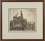 Coal Carbonation Plant by Otto Kuhler, Etching, sold Jun 2026