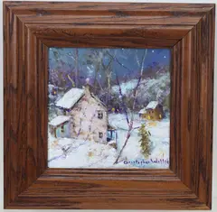 Study Blue Moon by Christopher G. Willett, Oil on board, sold Jun 2026