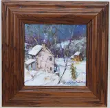 Study Blue Moon by Christopher G. Willett, Oil on board, sold Jun 2026
